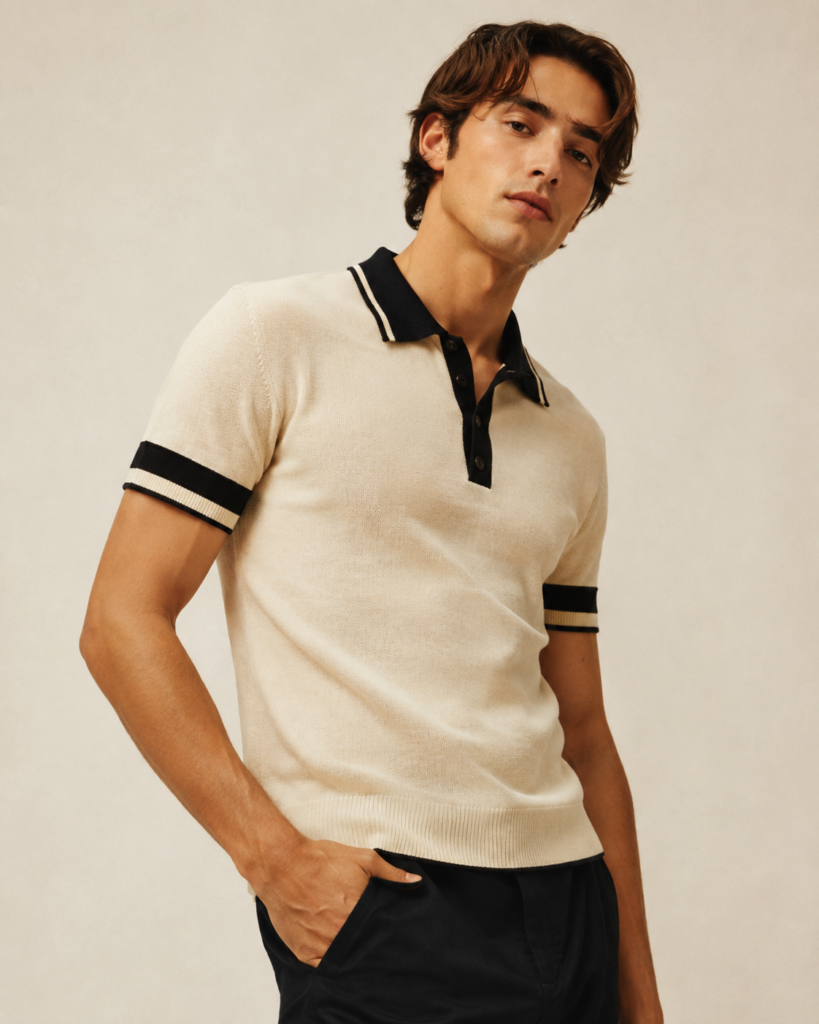 Retro knit polo at Rally Shopping